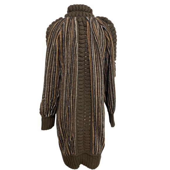 Missoni Made In Italy Striped Knit Wool Cardigan Coat Size 40 - Picture 11 of 16